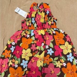 Gymboree Colorful Floral Dress with Smocking